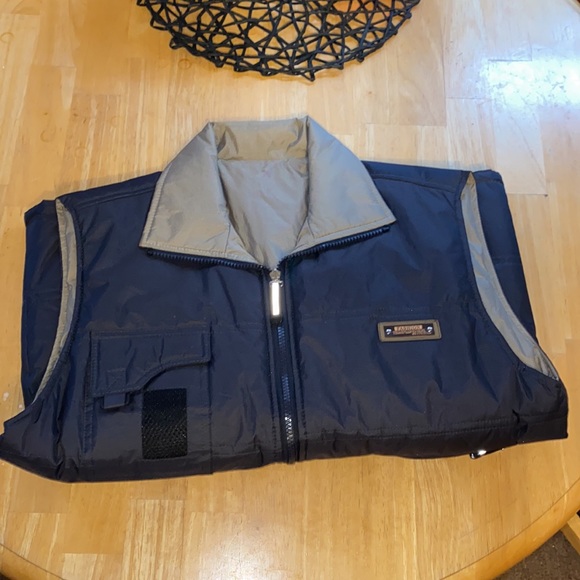 Fashion Mens Blue & Tan Vest - Picture 11 of 17